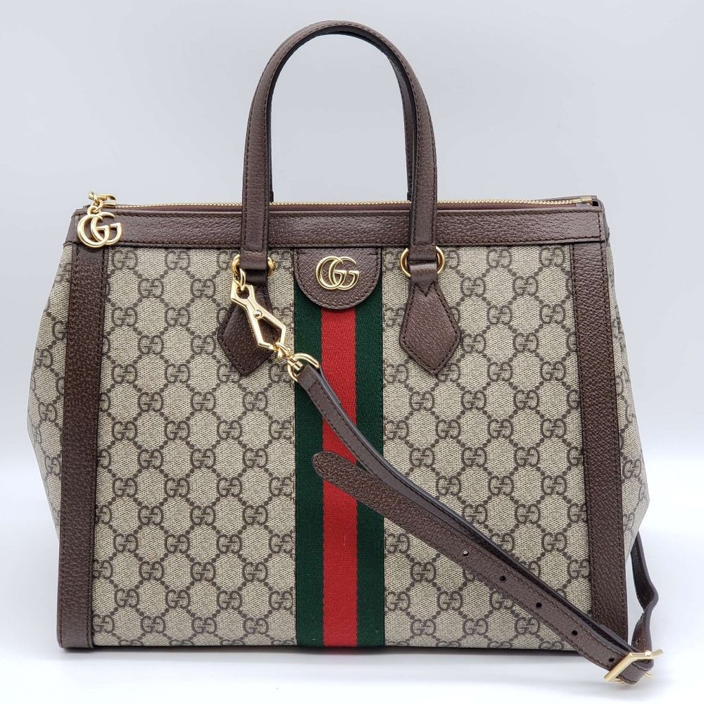100% Authentic Gucci GG Ophidia Medium Supreme Handbag and Shoulder Bag - Picture 1 of 16